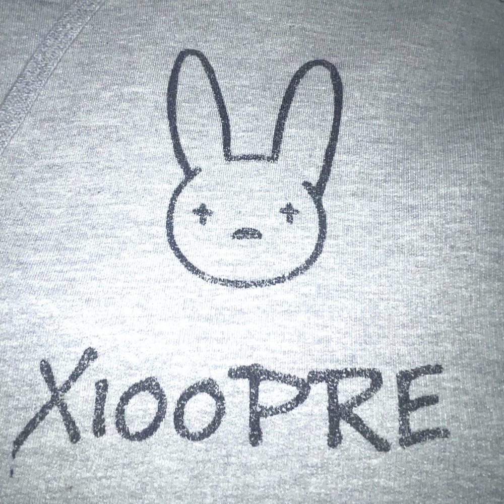 Bad Bunny X100pre Grey Hoodie M